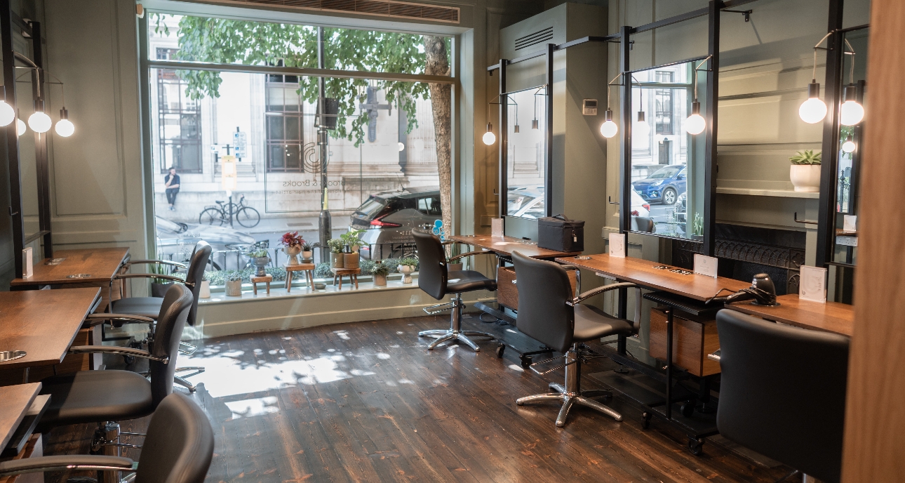 Inside Brooks and Brooks Salon in Covent Garden