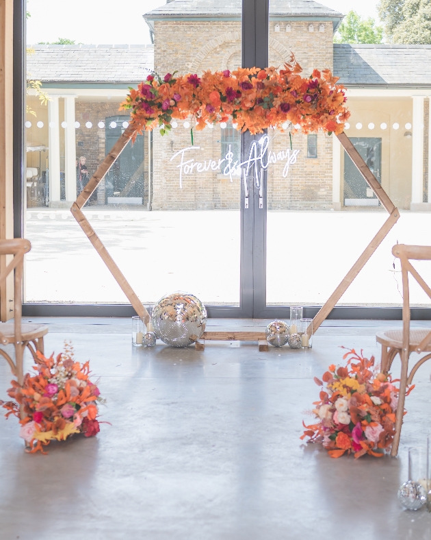 Brockwell Hall hosts vibrant, sustainable disco wedding shoot led by Mercedes Gale Parr and 4YaParty Weddings & Events: Image 1