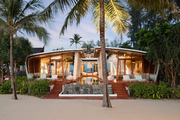 The exterior of a glass-fronted property