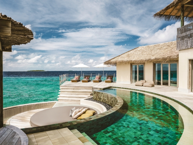 Pool shot at InterContinental Maldives