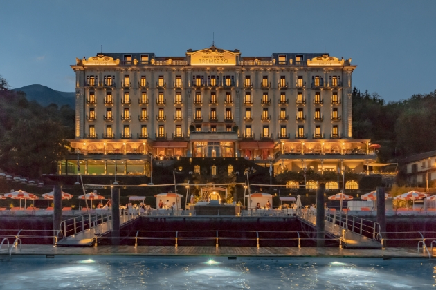 Lake Como Hotel by night