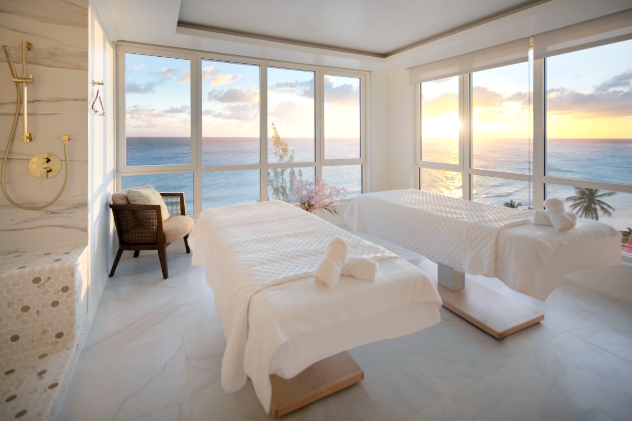 spa with sea views