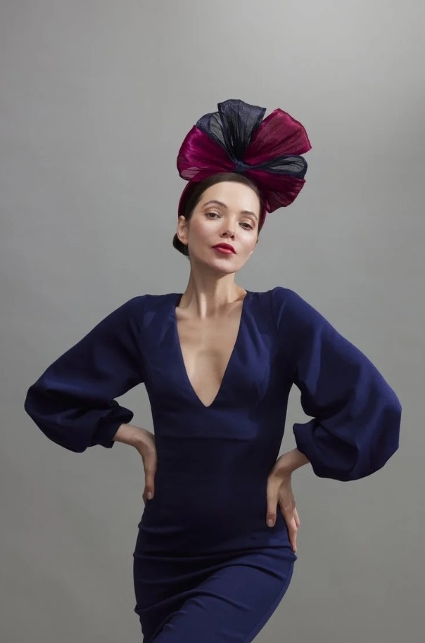 Model in high-end fashion wear